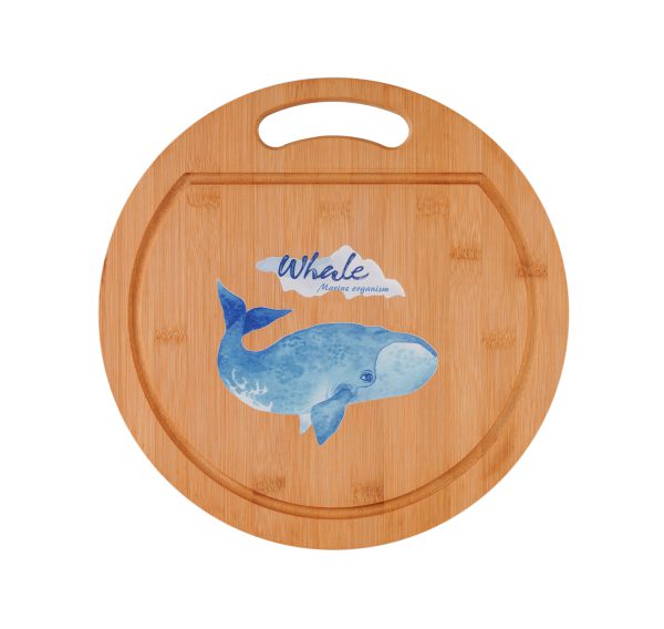 Bamboo Round Cutting Board with Handle